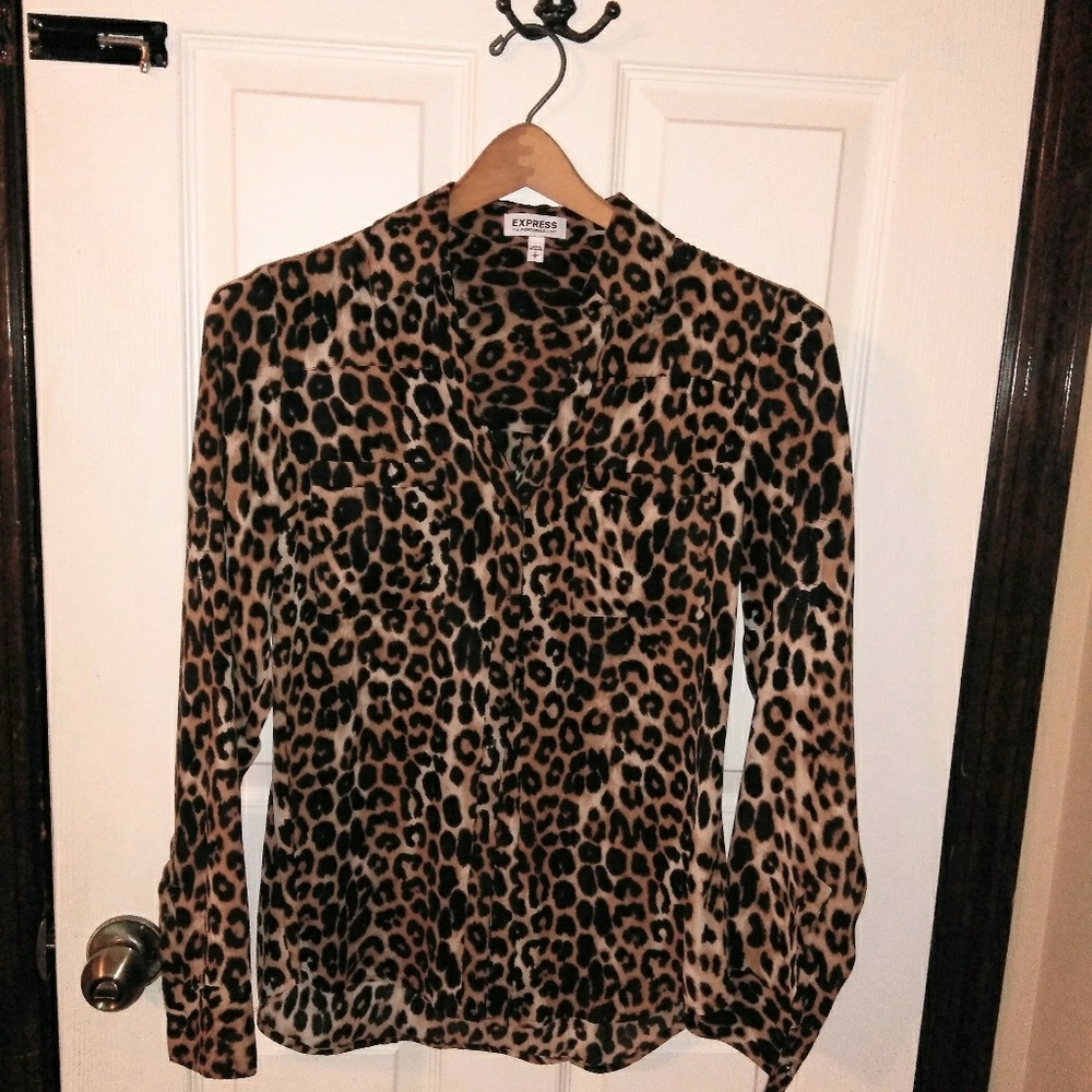 Express Leopard print blouse